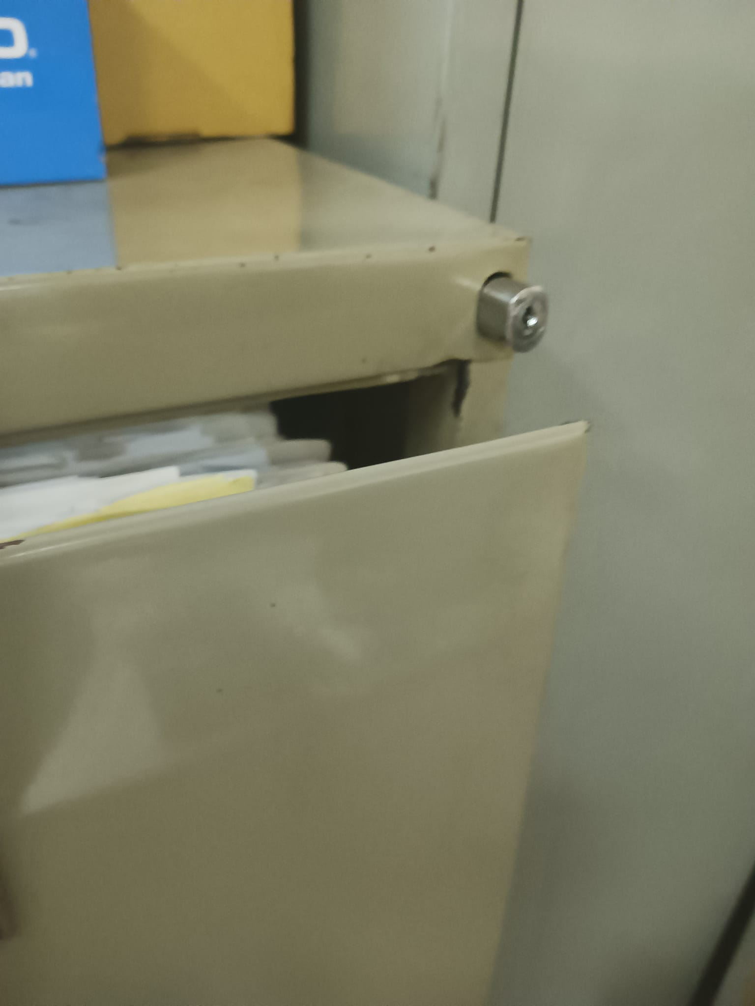 Metallic Filling Cabinet Unlocked